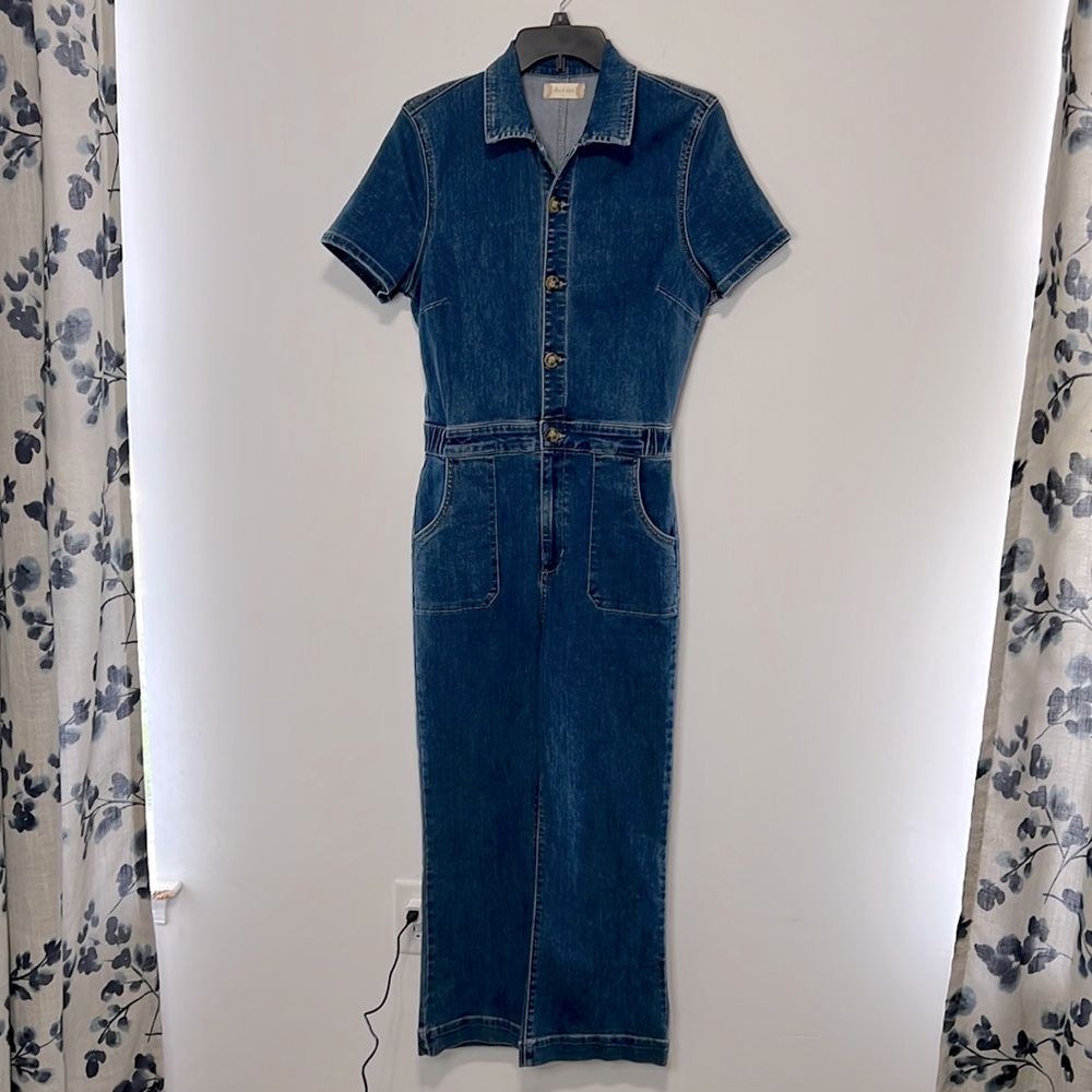 Altar’d State Denim Jumpsuit Size Large EUC